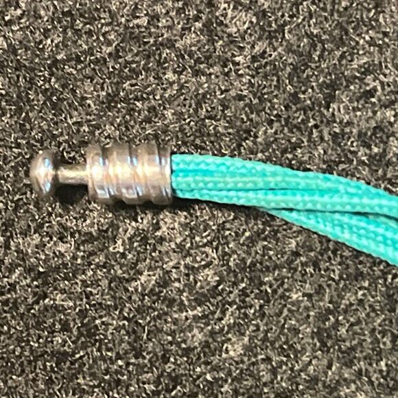 Pandora Multi-strand 5 String Turquoise Bracelet Filigree Charm Bag 925 6.5”-7” - Picture 4 of 6